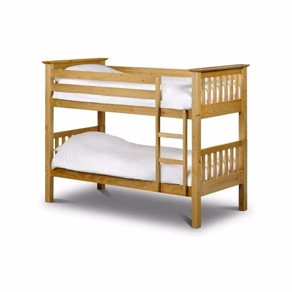 Ashfield Two-Level Shaker Style Bunk Bed in Brown Pine Finish, Size: 90 x 190 cm – 2
