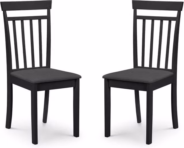 Cheshire Riverton Elegant Black Fabric Dining Chairs - Set of 2