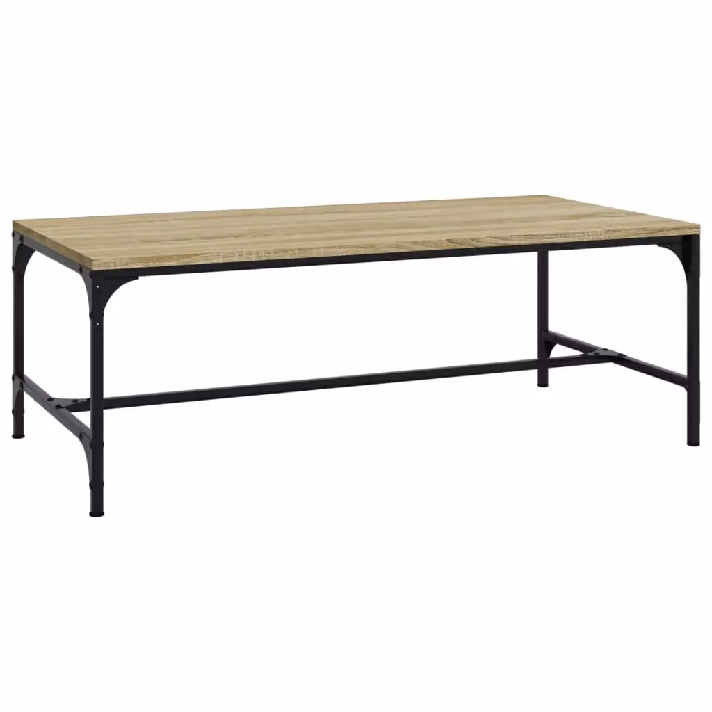 Berkfield Home Sonoma Oak Coffee Table in Brown, W/D/H: 100 x 50 x 35 cm – 2