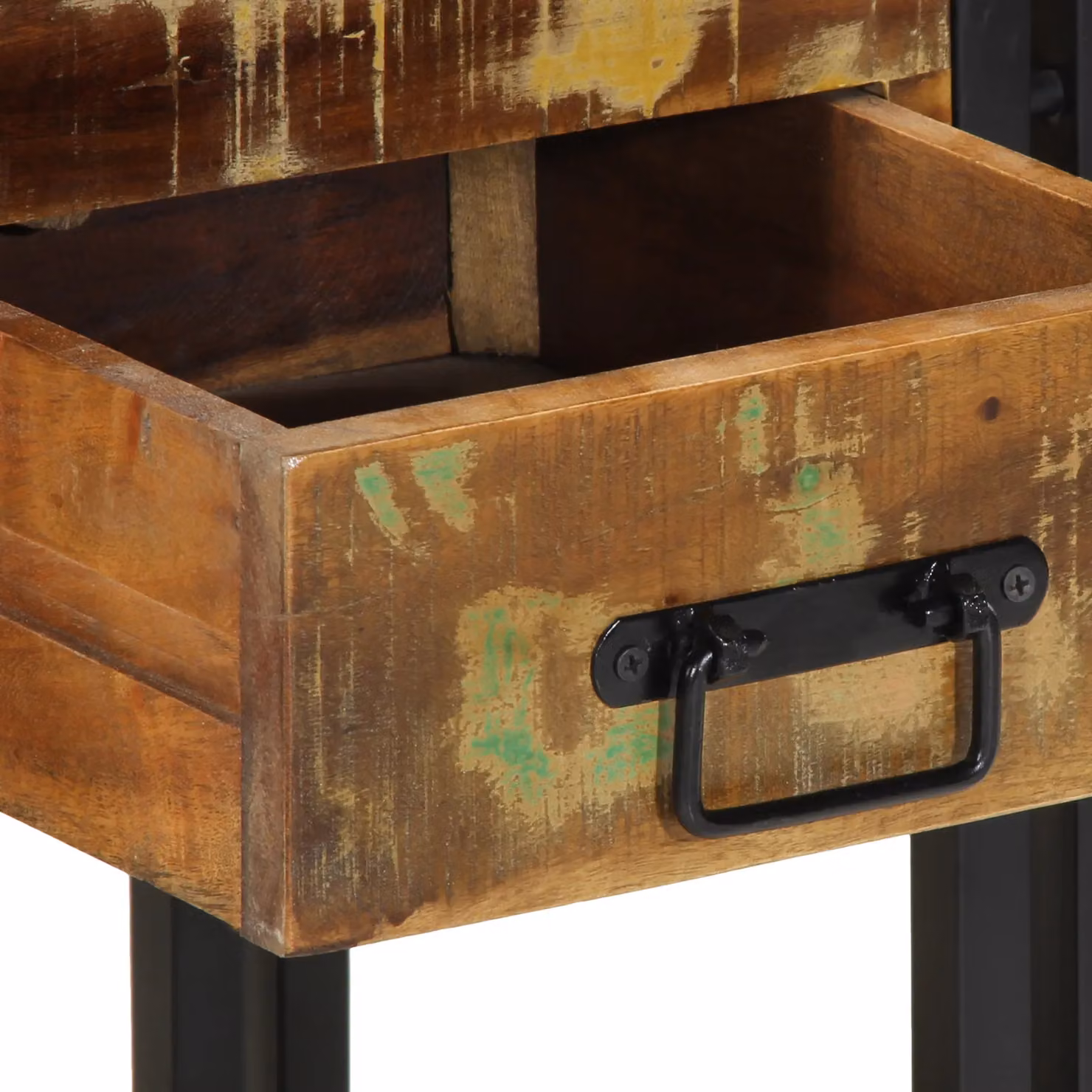Berkfield Home Set of 2 Reclaimed Solid Wood Bedside Cabinets in Brown, W/D/H: 40 x 35 x 50 cm – 7