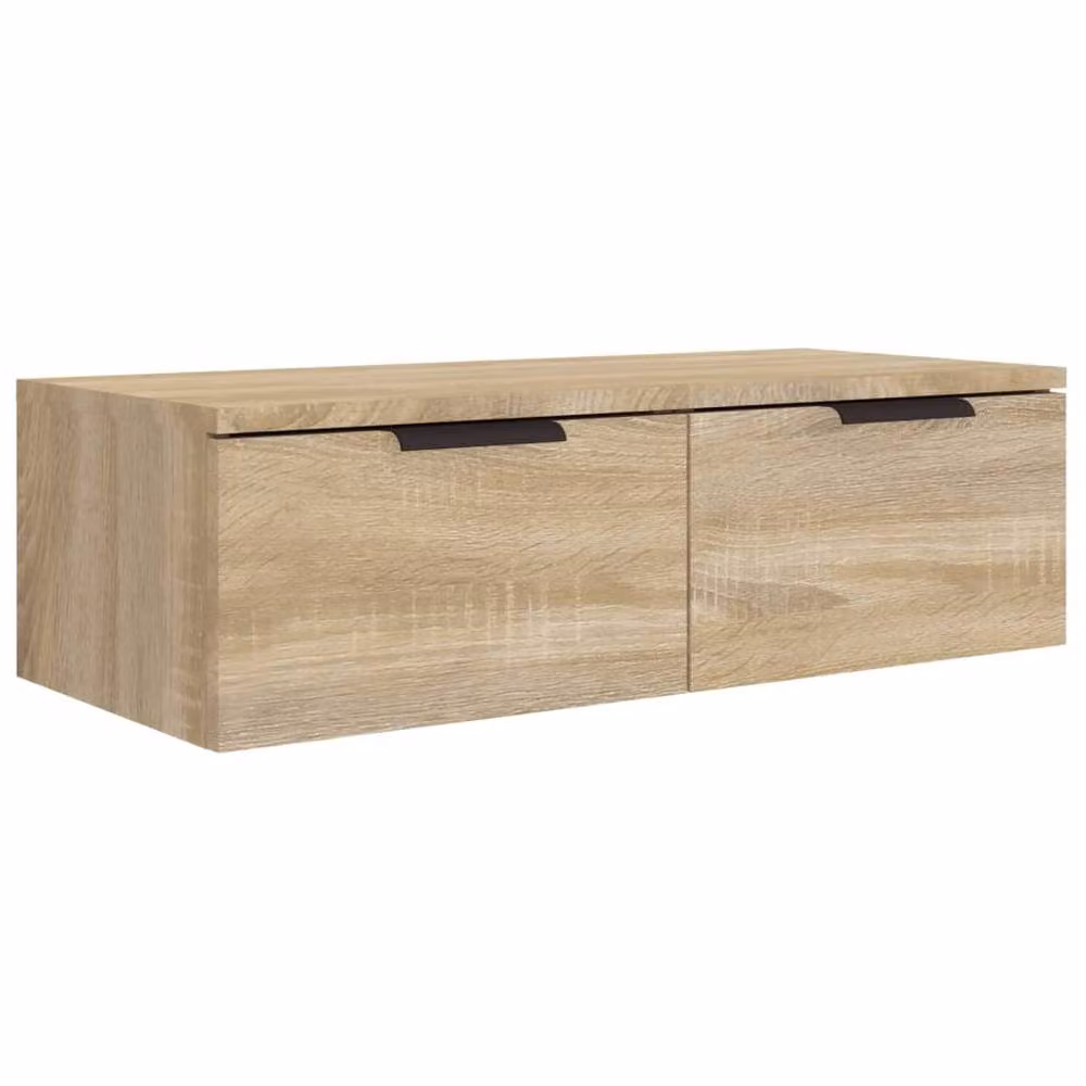Berkfield Home Sonoma Oak Wall Cabinet in Light Brown, W: 68 cm, D: 30 cm, H: 20 cm – 2