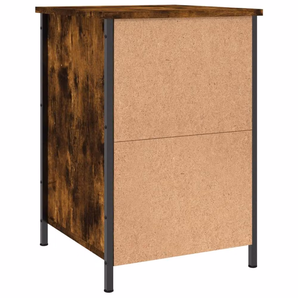 Berkfield Home Smoked Oak Bedside Cabinet in Brown, W/D/H: 40 x 42 x 60 cm – 4