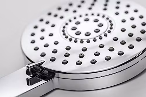 Croydex Belmore Aqua Air Water Saving 5 Function Shower Head in Chrome with Anti-Limescale Rub Clean Nozzles and Universal 1/2 inch Connection – 2