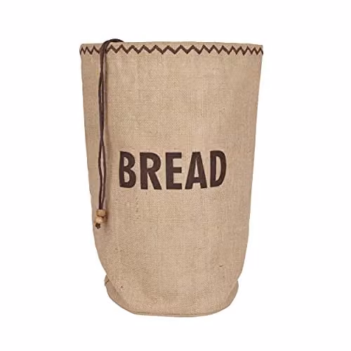 KitchenCraft Natural Elements Eco Bread Bag with Drawstring in Brown, W/D/H: 34 x 17 x 42 cm – 1