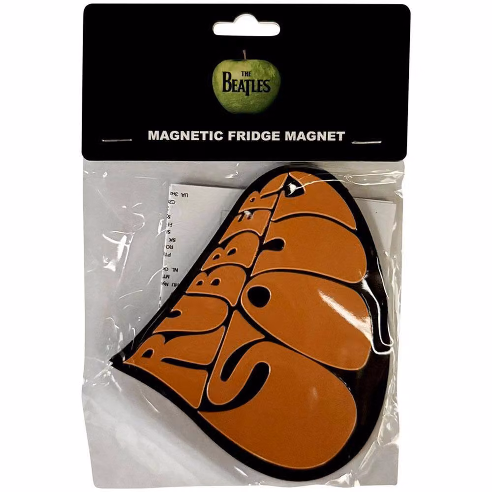 The Beatles Rubber Soul Logo Metal Fridge Magnet in Orange – 2