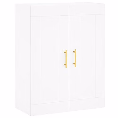 vidaXL Wall Mounted Cabinet in White and Gold, W/D/H: 69.5 x 34 x 90 cm – 1