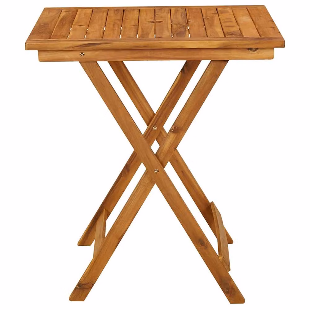 Berkfield Home 3 Piece Folding Garden Dining Set in Brown Solid Oiled Acacia Wood – 3