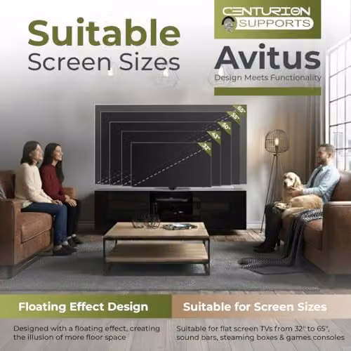 Centurion Avitus Gloss Black TV Cabinet with 4 Drawers and 3 Shelves for 32-65 inch Screens W/D/H: 158 x 40 x 48 cm – 2