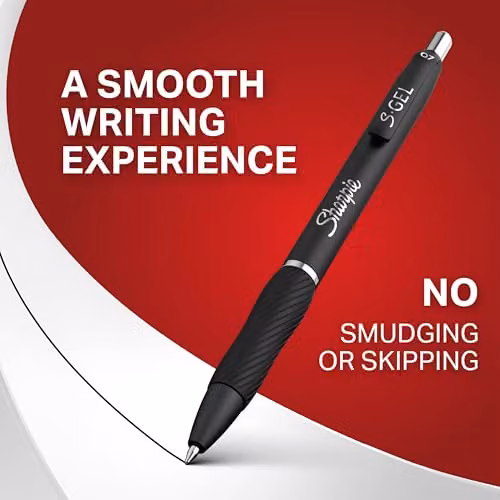 Sharpie S-Gel Medium Point Gel Pens with Black Ink, 3 Pack – 2