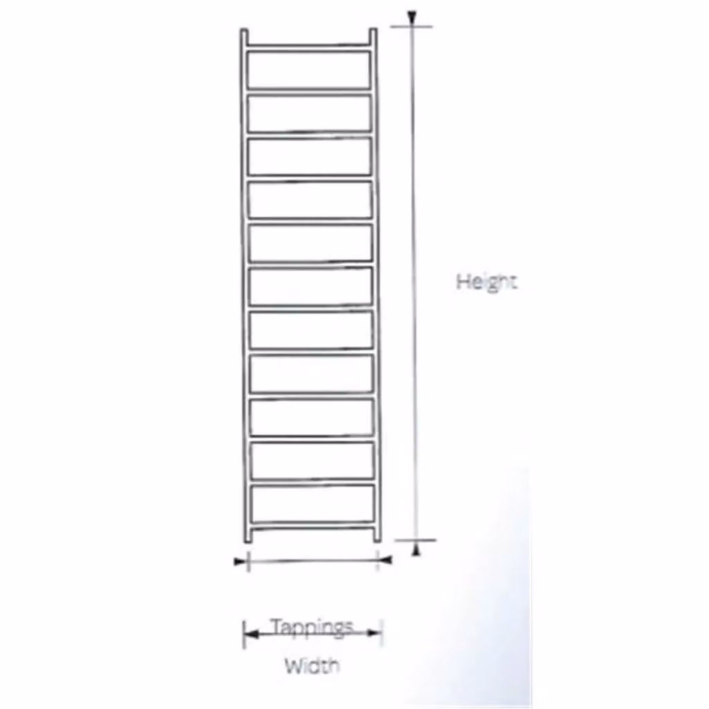 Clifton Stainless Steel Vertical Bathroom Towel Radiator in Silver, H x W: 180 x 35 cm – 2