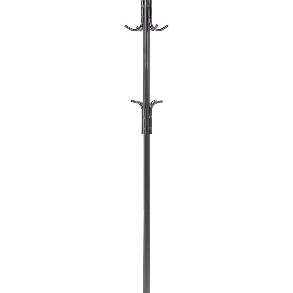 Wyld and Coco Modern Black Matt Metal Freestanding Coat Stand, W: 30 cm, D: 30 cm, H: 185 cm – 2