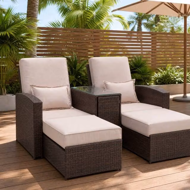 STILVORA 2-Seater Sofa with Reclining Backrest in Brown
