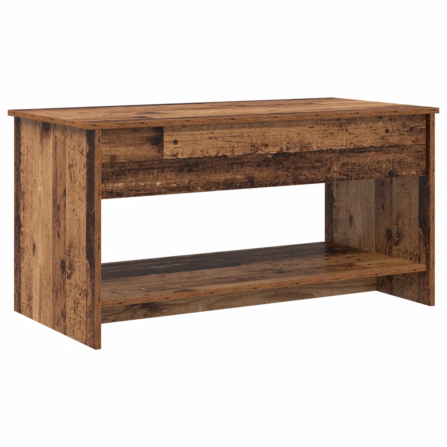 Berkfield Home Modern Rectangular Coffee Table in Brown, W: 102 cm, D: 50 cm, H: 52.5 cm – 2