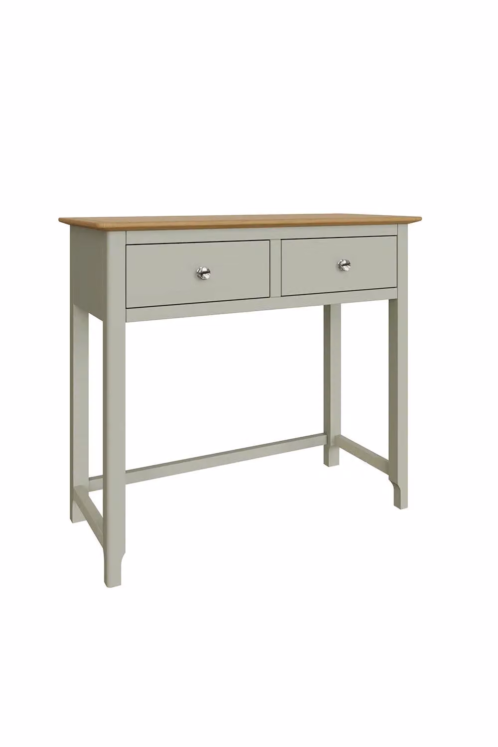 FWStyle Modern Sage Green 2 Drawer Oak Dressing Table – 2