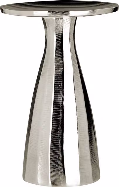 Orsina Kensington Townhouse Small Silver Metal Candle Holder for Pillar or Taper Candles
