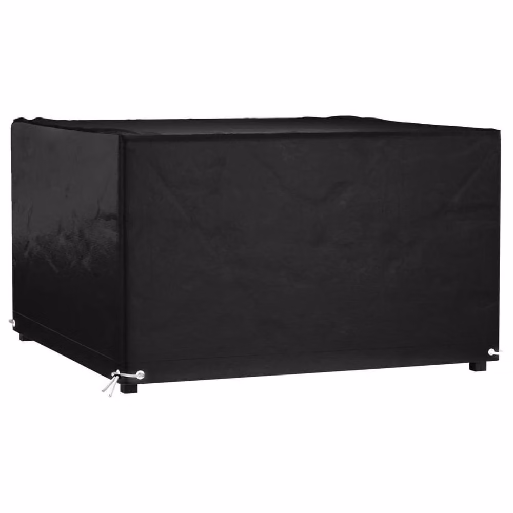 Berkfield Home Square Garden Furniture Cover in Black with 8 Eyelets, W/D/H: 132 x 132 x 80 cm – 2