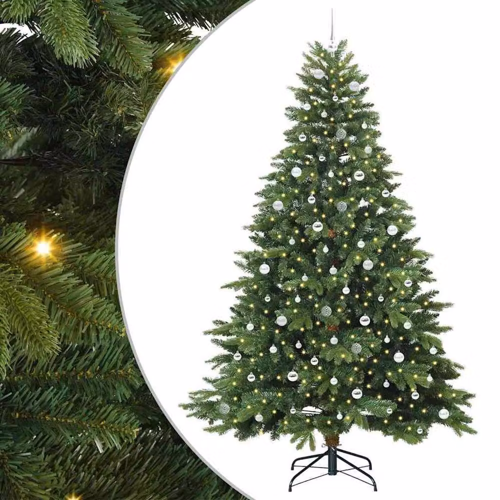 Berkfield Home Artificial Green Christmas Tree with 300 LEDs, Height: 240 cm – 2