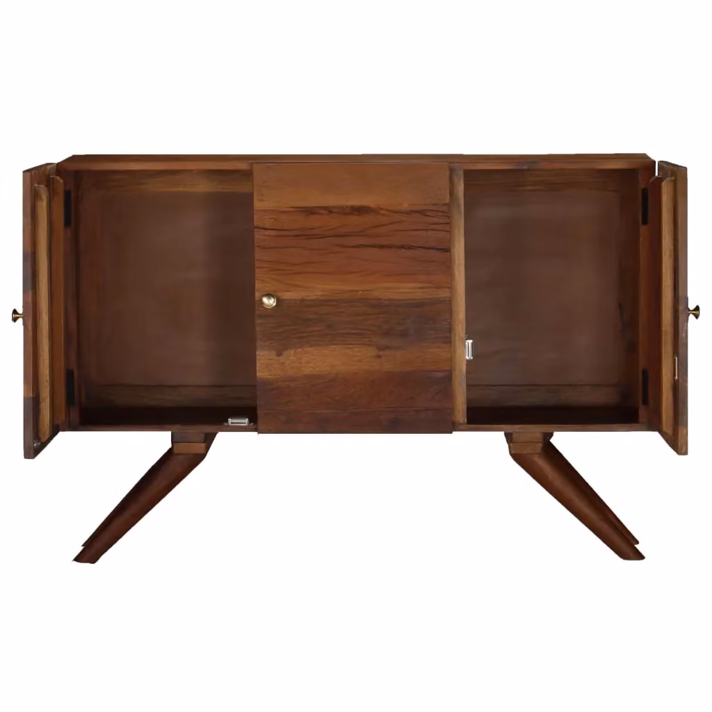Berkfield Home Rustic Brown Solid Reclaimed Wood Sideboard W/D/H: 110 x 30 x 75 cm – 2