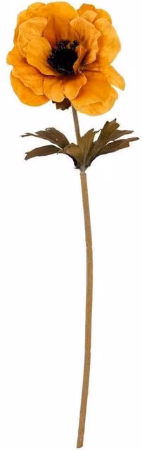 Lemon Pavilion Orange Anemone Artificial Flower Stem, W10 x D10 x H38 cm