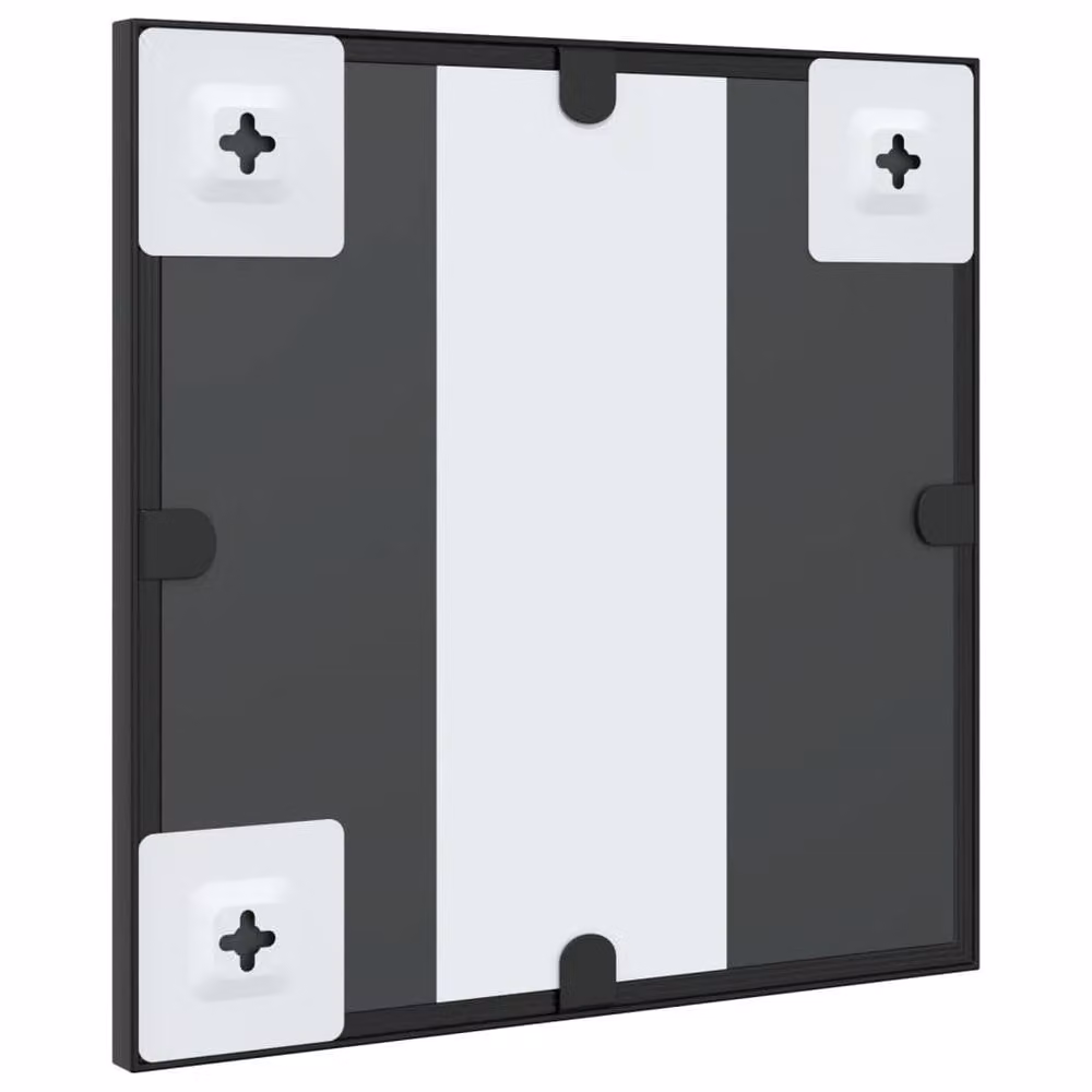 Berkfield Home Minimalist Square Wall Mirror in Black, W/H: 30 x 30 cm – 4