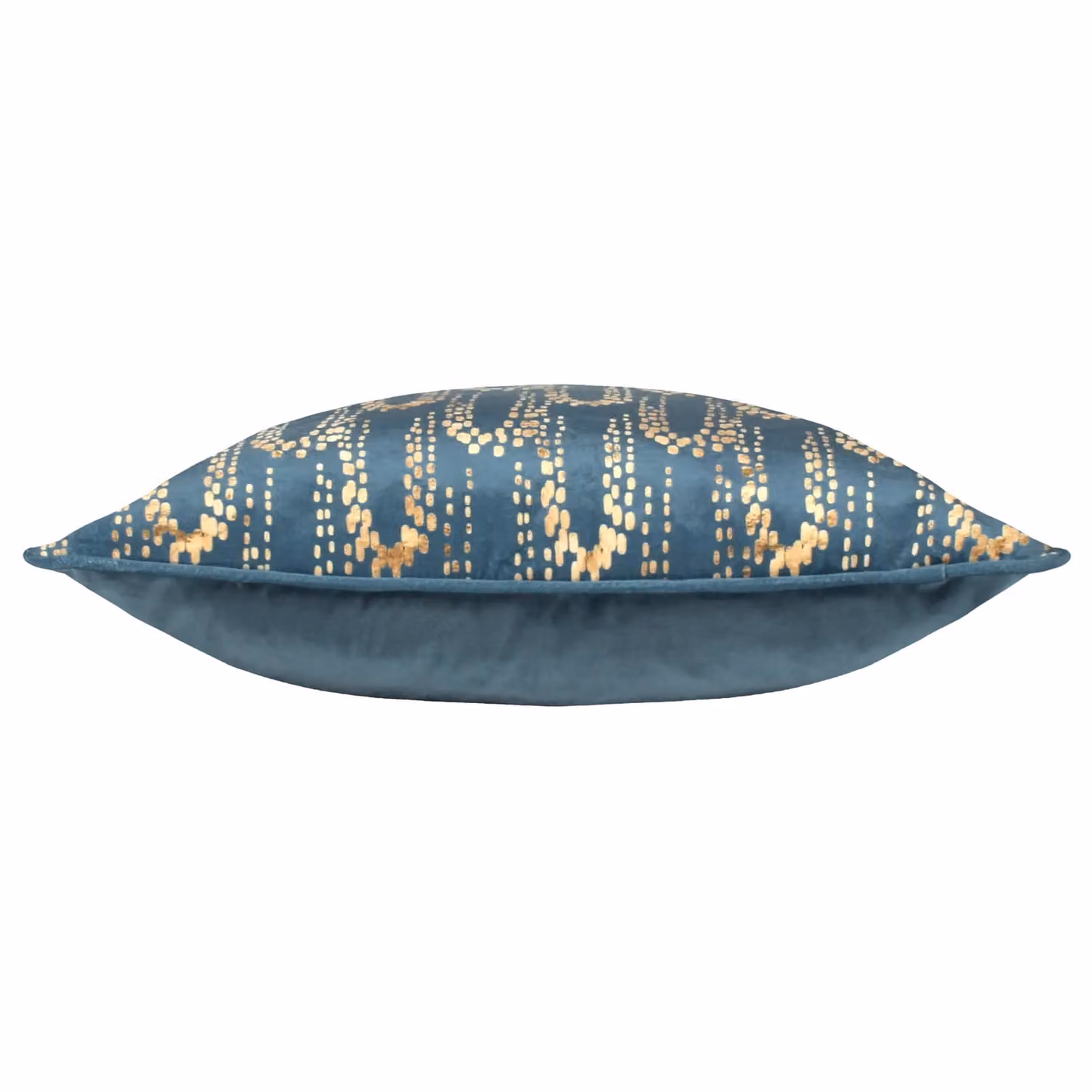 Furn Wisteria Printed Velvet Cushion in Blue and Petrol, W/D/H: 50 x 50 x 50 cm – 2