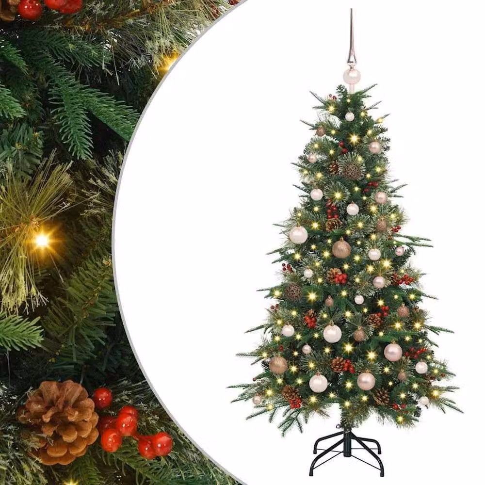 Berkfield Home Green Artificial Hinged Christmas Tree, Height: 150 cm – 2