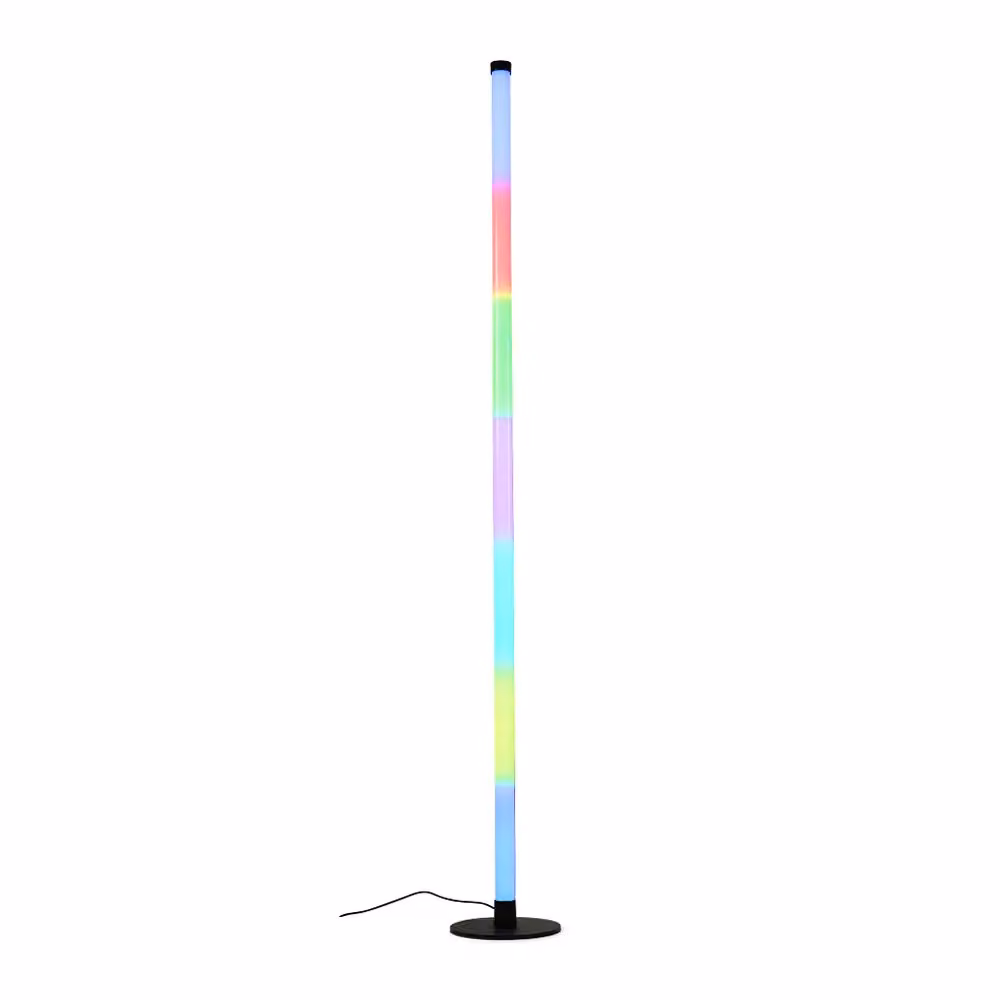 ValueLights RGBIC Smart LED Floor Lamp in Black with WiFi App, Voice Control and Remote Control, H 121 cm x W 15 cm – 2