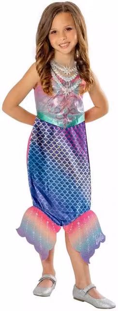 Mattel Barbie Girls Mermaid Colour Changing Costume in Multicolour