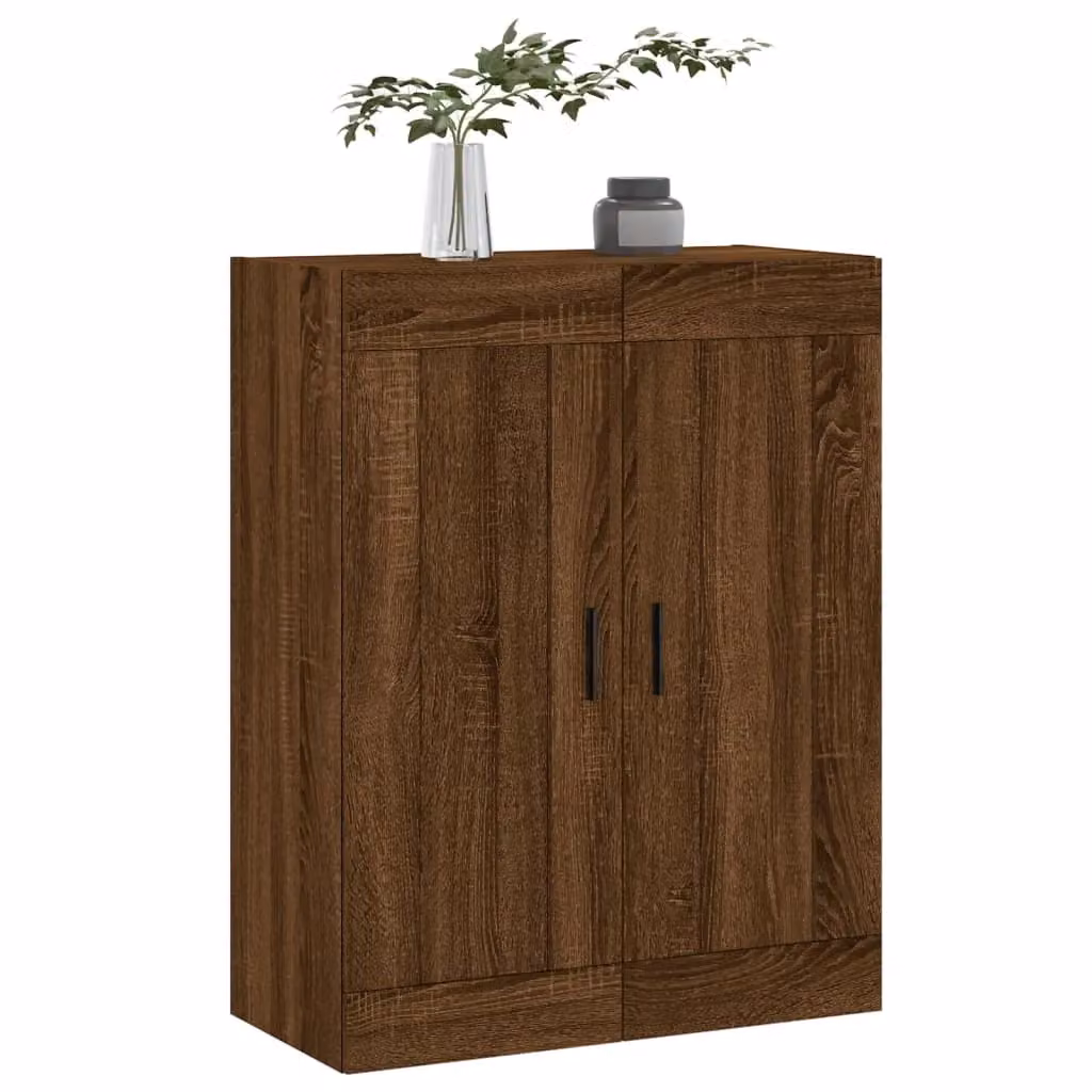 Berkfield Home Brown Oak Wall Mounted Cabinet, W: 69.5 cm, D: 34 cm, H: 90 cm – 4