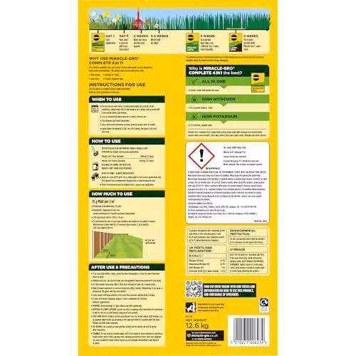 Miracle-Gro Evergreen Complete 4-in-1 Lawn Food, Weed and Moss Control, 360 m2, Yellow – 2