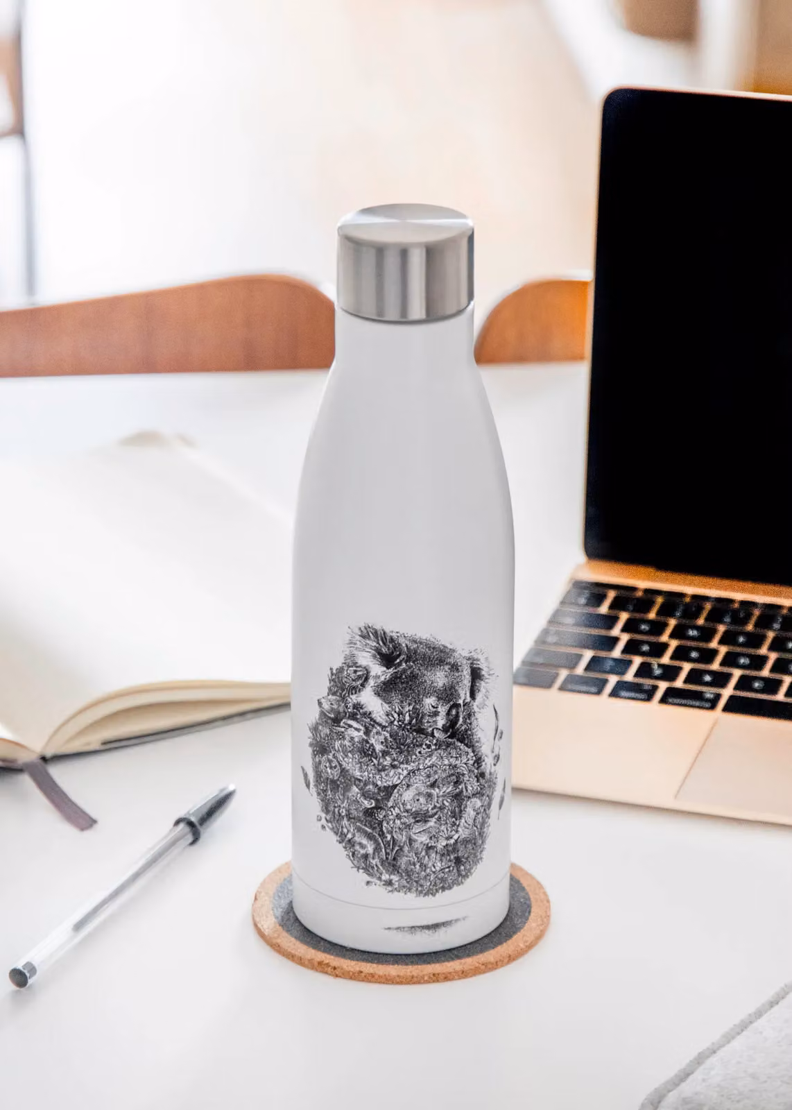 Maxwell & Williams Marini Ferlazzo Koala Friends Double Walled Vacuum Insulated Stainless Steel Bottle, White, 500ml – 3