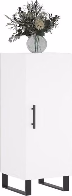 Berkfield Home Modern White Sideboard in Engineered Wood W/D/H: 34.5 x 34.5 x 90 cm – 1