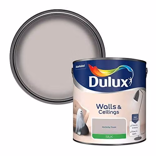 Dulux Silk Emulsion Paint for Walls and Ceilings, Beige, 2.5 Litres – 1
