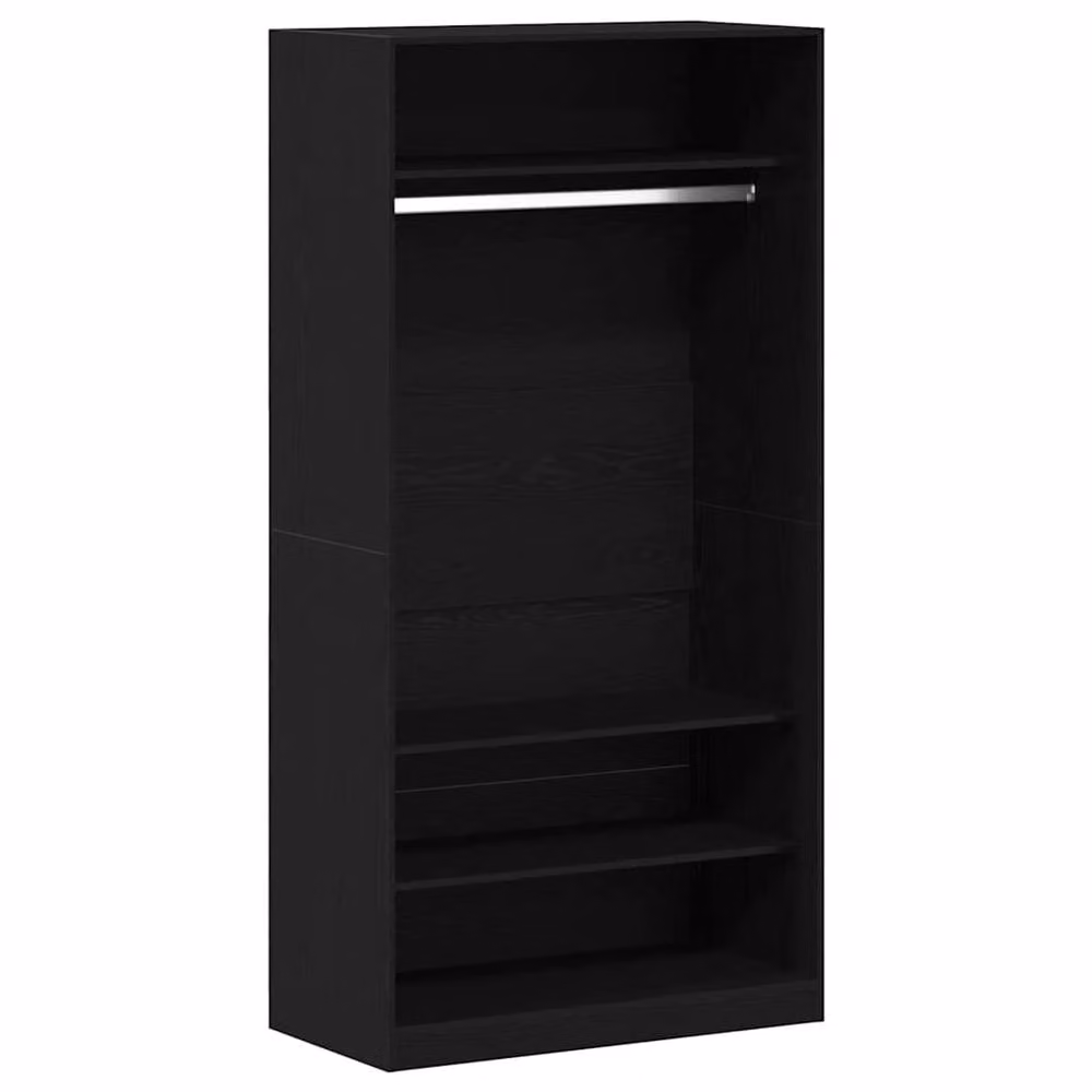 Berkfield Home Modern Black Oak Wardrobe with Integrated Drawers, W/D/H: 100 x 50 x 200 cm – 3