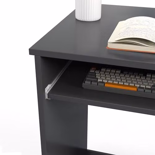 HOMCOM Modern Compact Computer Desk in Grey, W/D/H: 80 x 45 x 75 cm – 8