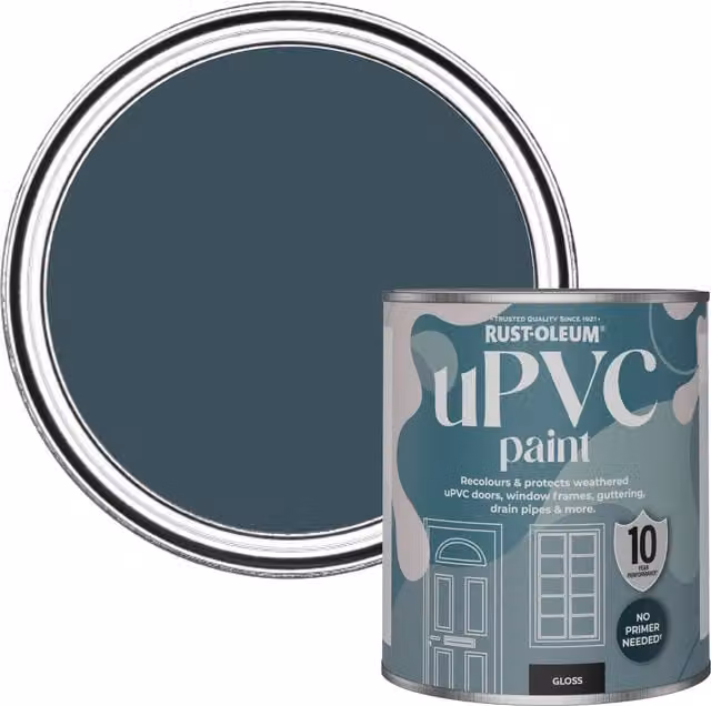 Rust-Oleum Gloss Finish UPVC Paint in Blue, 0.75 l