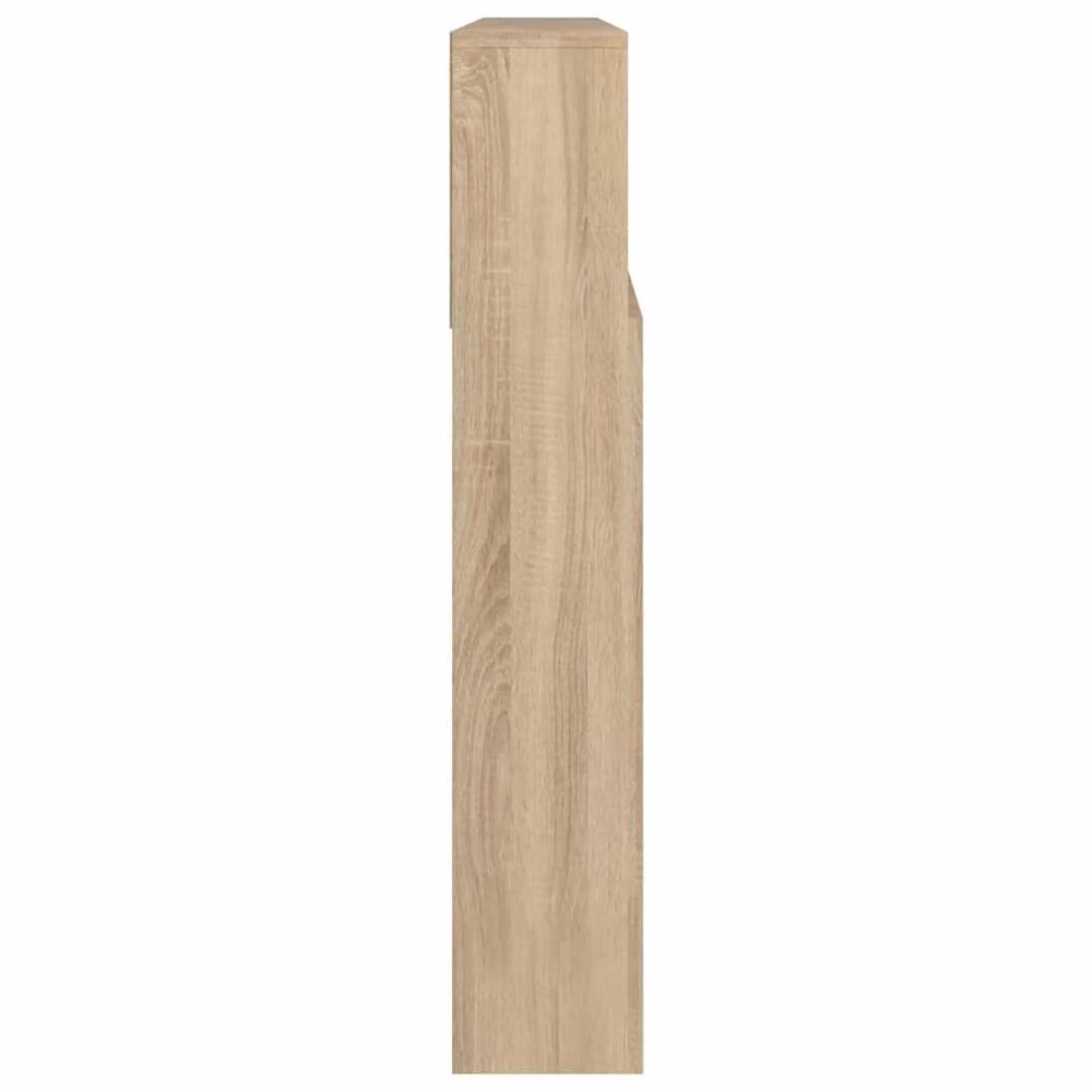 Berkfield Home Sonoma Oak Headboard Cabinet in Beige, W: 220 cm, D: 19 cm, H: 103.5 cm – 3