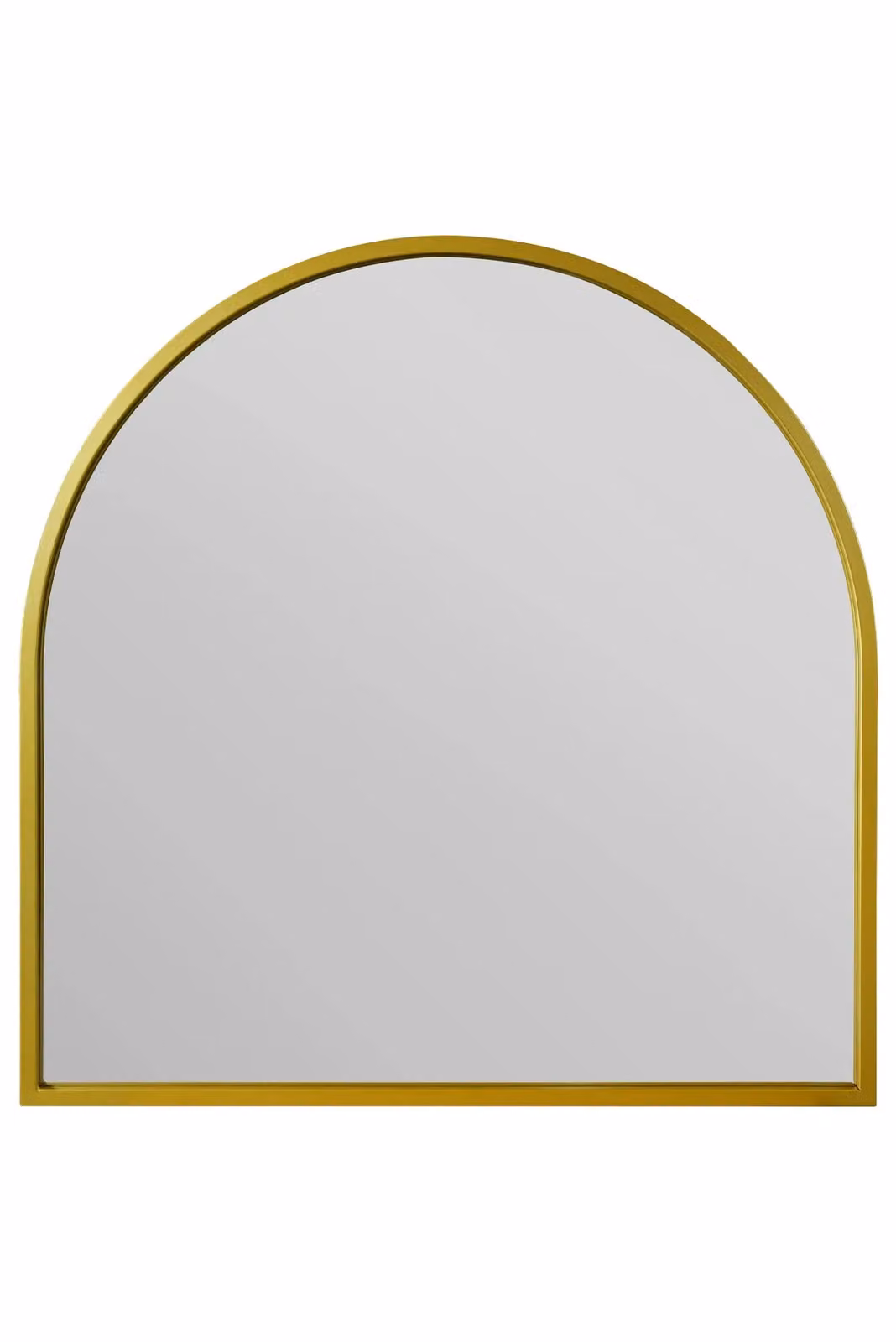 MirrorOutlet Arcus Gold Framed Arched Leaner or Wall Mirror, W: 100 cm, H: 100 cm – 2