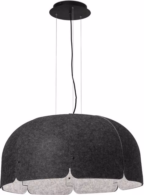 Faro Mute LED Dome Suspended Ceiling Pendant in Grey