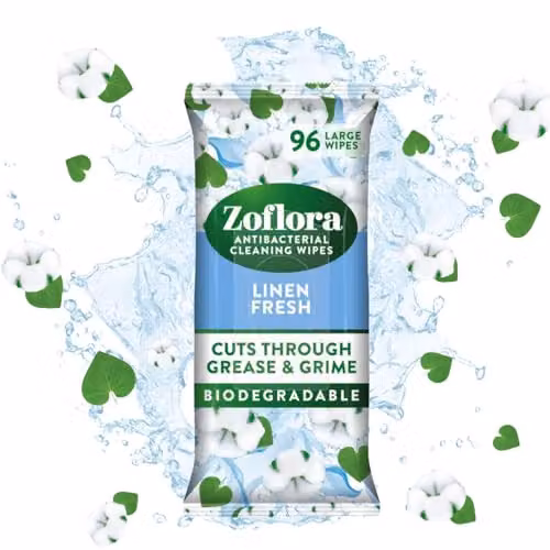 Zoflora Linen Fresh Antibacterial Biodegradable Multi-Surface Cleaning Wipes, 96 Sheets – 2