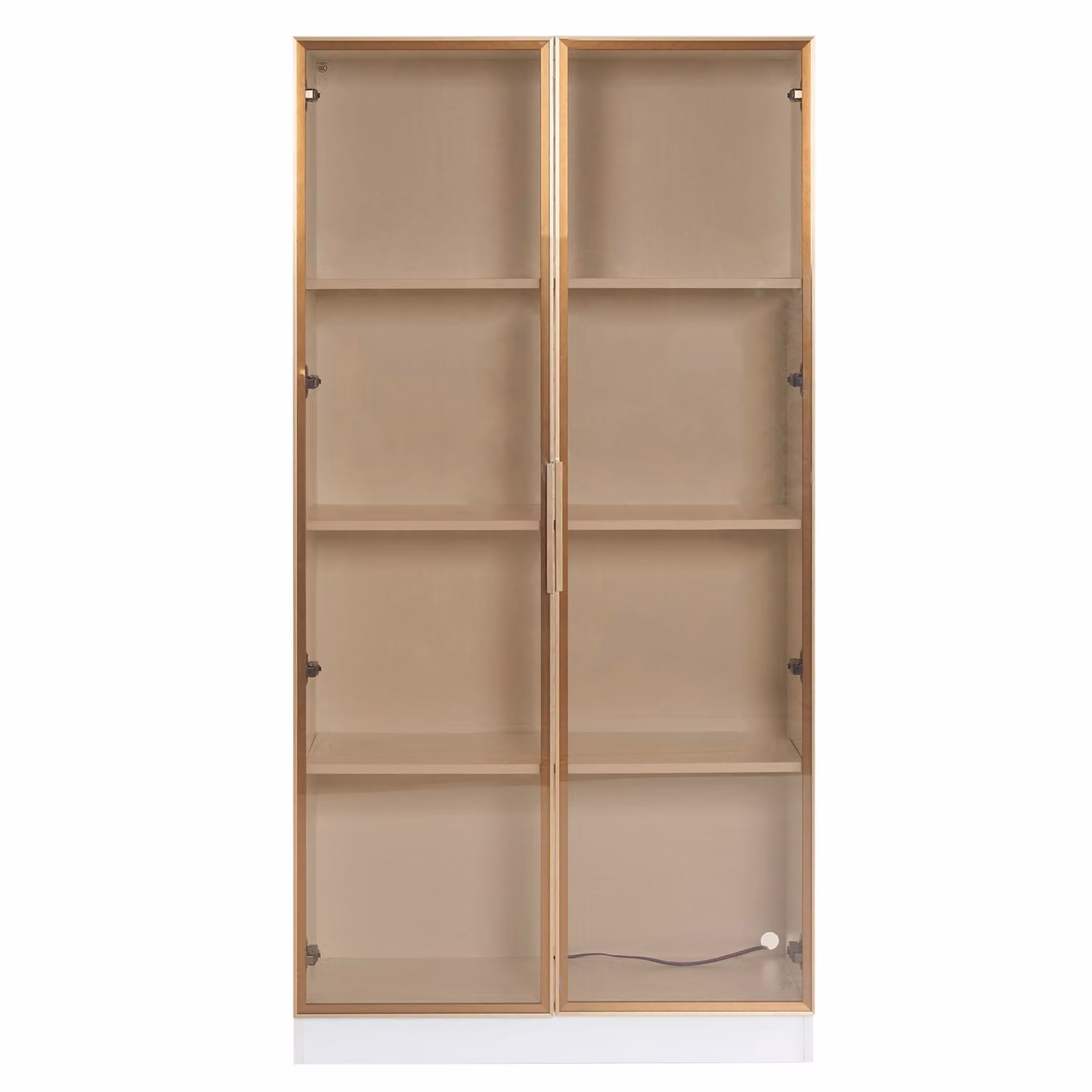 Aosom UK Modern White LED Display Cabinet with Glass Doors and Adjustable Shelves, H 160 x W 80 x D 40 cm – 2