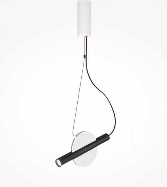 Maytoni Enigma Modern Integrated LED Suspended Pendant Ceiling Light in White, 3000K Warm White