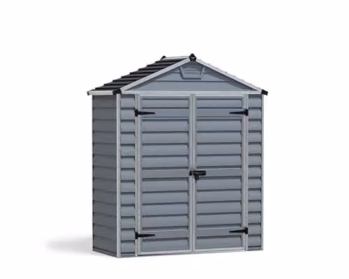 Palram Canopia SkyLight Garden Shed in Grey, W/D/H: 185.4 x 90.2 x 217 cm – 1