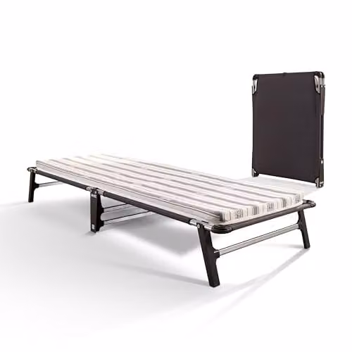 JAY-BE ME70 Single Mobile Folding Bed with Comfort Mattress in Black – 1
