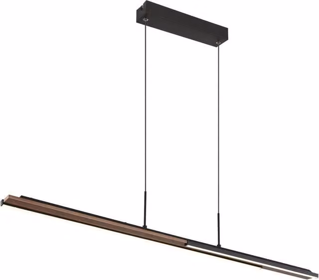 Netlighting Quito LED Pendant Ceiling Light in Black with Height Adjustment and 4000K Colour Temperature