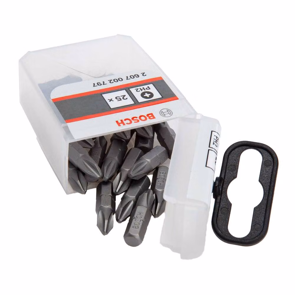Bosch Steel Phillips Head Screwdriver Bit Set, 25 Pack, Black and Grey – 2