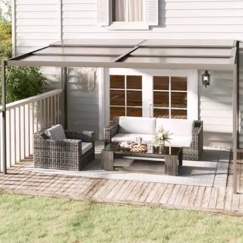 vidaXL Modern Anthracite Garden Gazebo with Roof, Aluminium and Steel, W: 294 cm, D: 294 cm, H: 246 cm – 2
