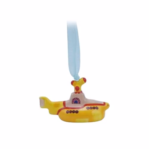 Half Moon Bay The Beatles Yellow Submarine Ceramic Hanging Decoration Ornament in Yellow