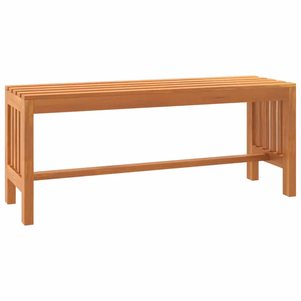 Berkfield Home Solid Wood Eucalyptus Garden Bench in Brown, Width: 110 cm – 2