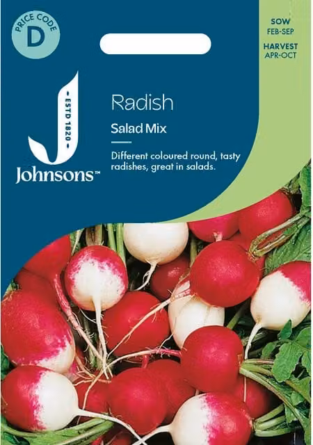 Johnsons Seeds Red Radish Salad Mix Vegetable Seeds
